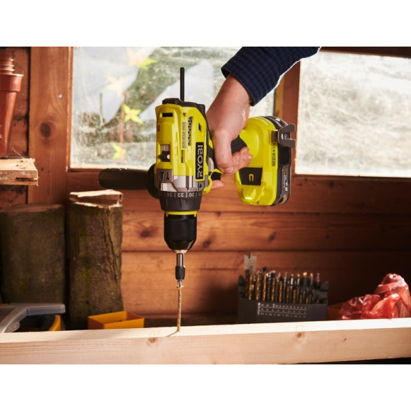 Картинка - Ударная дрель-шуруповерт RYOBI R18PD7-0