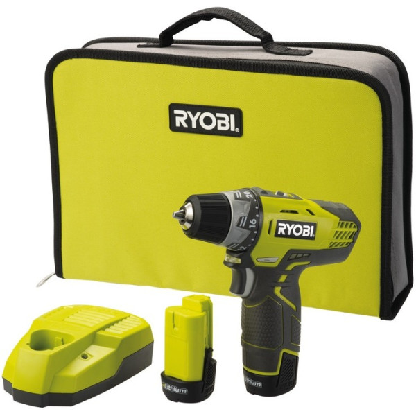 Картинка - Дрель-шуруповерт Ryobi R12DD-LL13S
