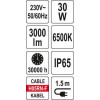Фото 3 - Переносний прожектор з SMD-доданими випромінювачем YATO YT-81838