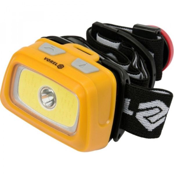 Картинка - Фонарь налобный VOREL XPE CREE+COB LED светодиодный 88678