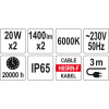 Фото 3 - Прожектори 2 LED-діодні на штативі YATO YT-81789