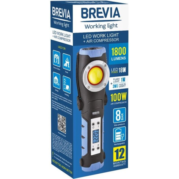 Картинка - Инспекционная лампа Brevia + компрессор 100 W 7800 mAh type-C 11450