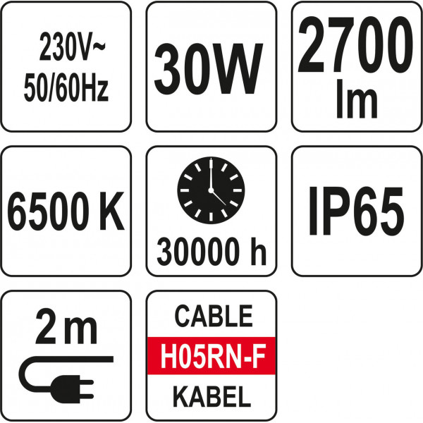 Фото - Прожектор з SMD-діодним випромінювачем на штативі  YATO YT-81816