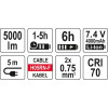 Фото 6 - Прожектори 2 шт SMD-діодні на штативі Yato YT-81811