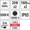 Фото 4 - Світлодіодний прожектор SMD LED з підставкою YATO YT-81815