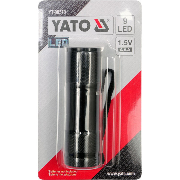 Картинка - Фонарь мини 9-диодный в алюминиевом корпусе YATO YT-08570