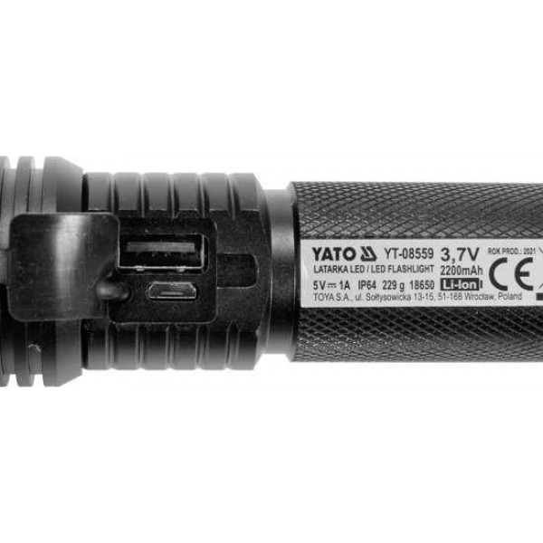 Картинка - Фонарь светодиодный аккумуляторный YATO YT-08559