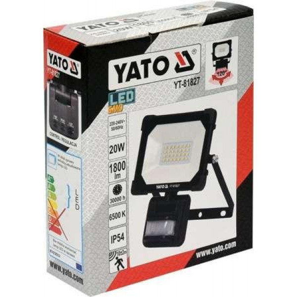 Фото - Прожектор з SMD-діодами і датчиком руху YATO YT-81827