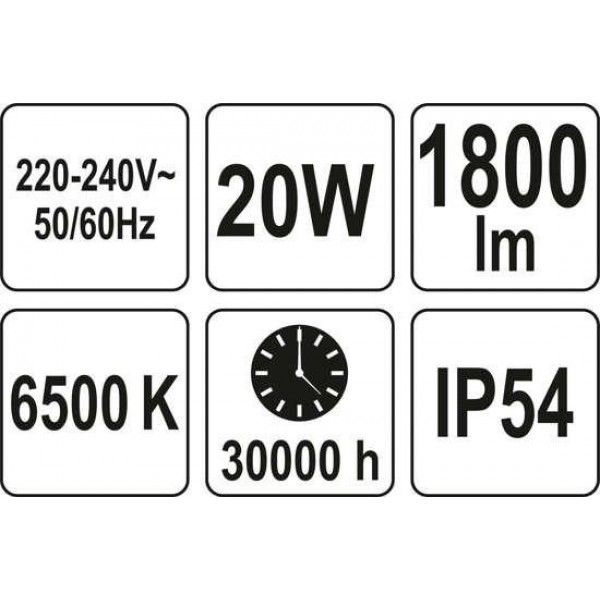 Фото - Прожектор з SMD-діодами і датчиком руху YATO YT-81827