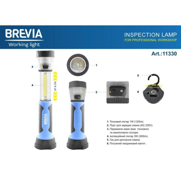 Картинка - Фонарь инспекционный телескопический Brevia 11330