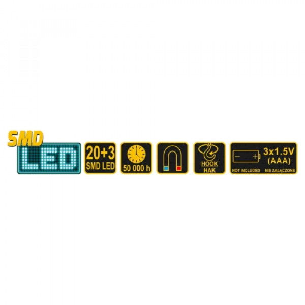 Картинка - Фонарь навесной светодиодный VOREL 20+3 LED 82730