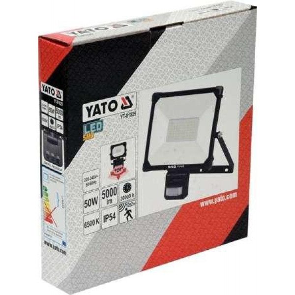 Фото - Прожектор з SMD-діодами і датчиком руху YATO YT-81829