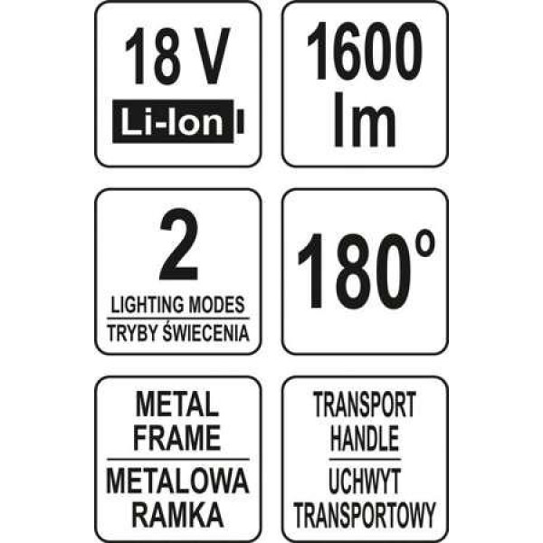 Фото - Переносний прожектор з SMD-діодним випромінювачем YATO YT-82961