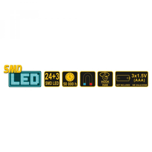 Картинка - Фонарь навесной светодиодный VOREL 20+3 LED 82731