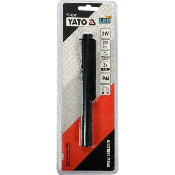 Картинка - Фонарь светодиодный магнит + клипса YATO YT-08511