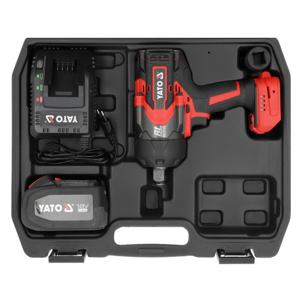 Картинка - Гайковерт ударный аккумуляторный YATO YT-828073