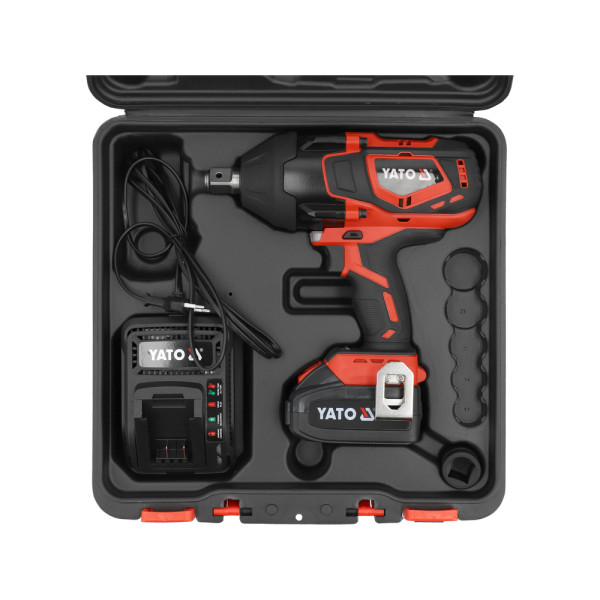 Картинка - Гайковерт ударный аккумуляторный YATO YT-828075