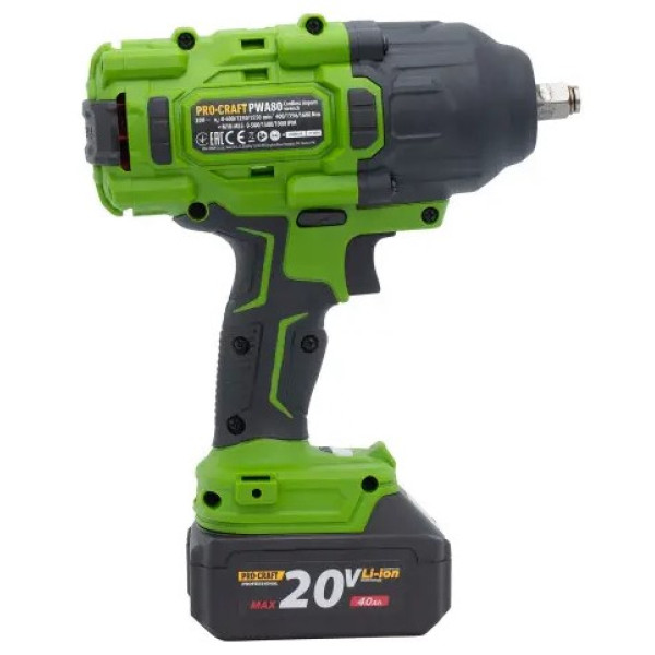 Картинка - Гайковерт аккумуляторный PRO-CRAFT PWA-80 с комплектом