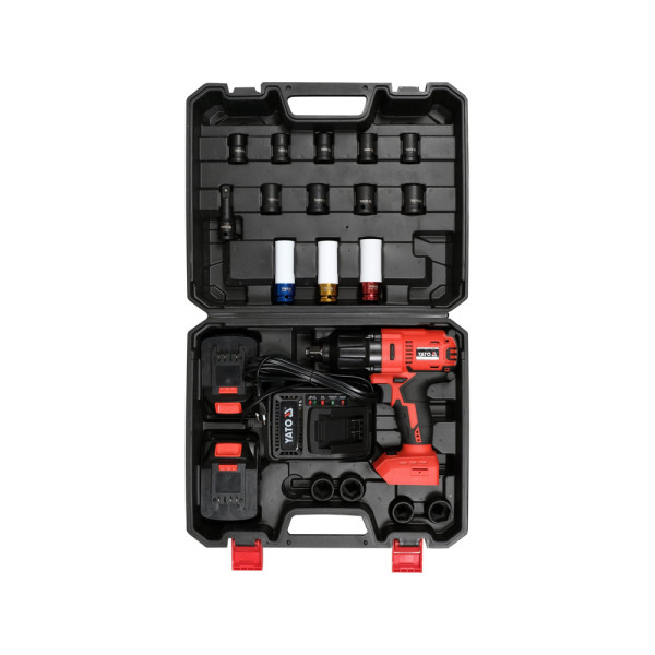 Картинка - Ударный гайковерт YATO с торцевыми головками YT-82807