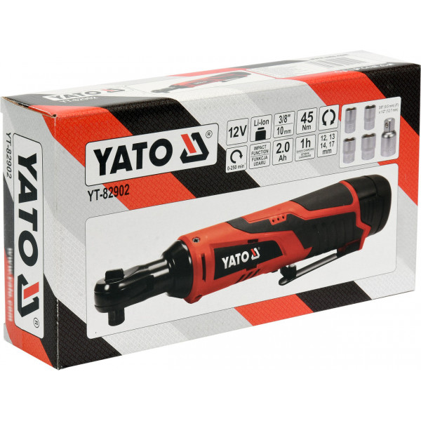 Картинка - Трещотка ударная аккумуляторная YATO YT-82902