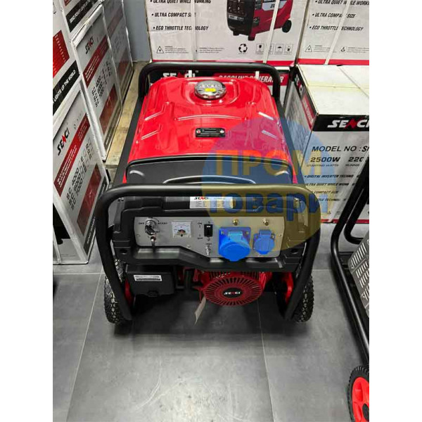 Картинка Бензиновый генератор SENCI SC7000R (4.3 кВт) + пульт дистанционного управления - 