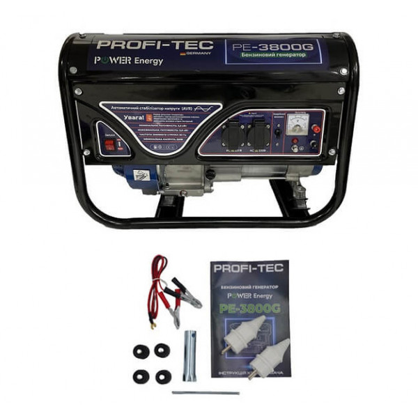 Картинка - Генератор бензиновый PROFI-TEC PE-3800G (3.5-3.8 кВт)