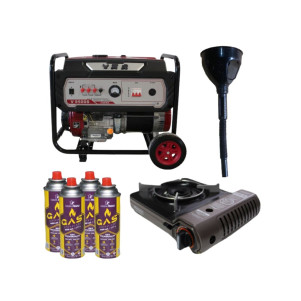 Бензиновий генератор EF Power V9500S + газова плитка Orcamp CK-505 + 4 газових картриджа 400 мл