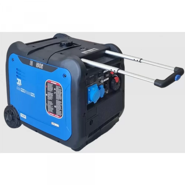 Картинка - Бензиновый генератор JJ POWER E50I инверторный в шумозащитном корпусе