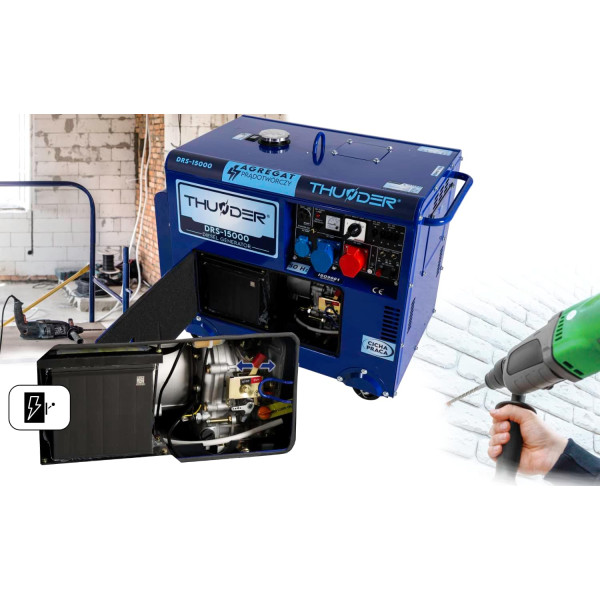 Картинка - Дизельный генератор THUNDER DRS-15000 + газовая плитка Orcamp CK-505 + 4 газовых картриджа 400 мл