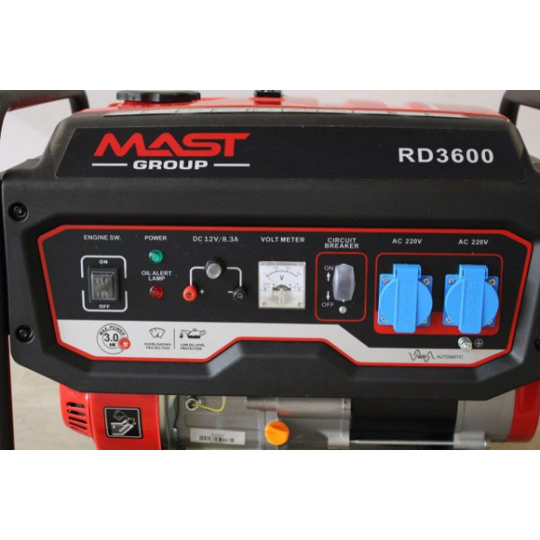 Фото - Бензиновий генератор MAST GROUP RD3600 + газова плитка Orcamp CK-505 + 4 газових картриджа 400 мл
