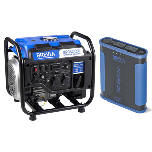 Інверторний бензиновий генератор Brevia GP3500Xi + повербанк (Power Bank) Brevia ePower 48Ah
