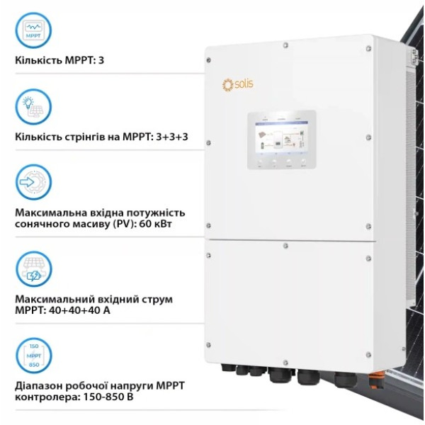 Картинка - Гибридный инвертор Solis S6-EH3P30K-H