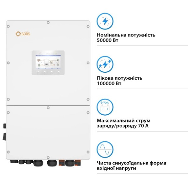 Картинка - Гибридный инвертор Solis S6-EH3P50K-H