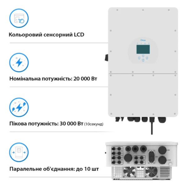 Картинка - Гибридный инвертор DEYE SUN-20K-SG01HP3-EU-AM2