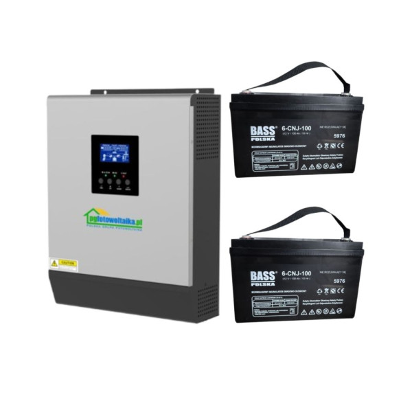 Картинка - Солнечный фотоэлектрический инвертор OFF-GRID PWM3KW50A PWM 3 KW + WiFi + аккумулятор Bass Polska AGM BP-5976