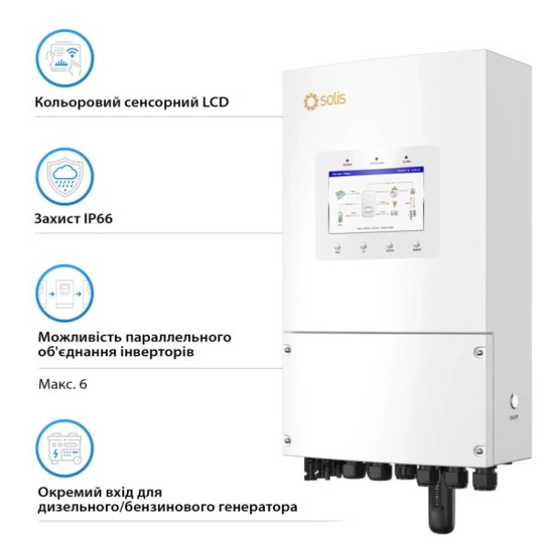Картинка - Гибридный инвертор Solis S6-EH1P6K-L-PLUS