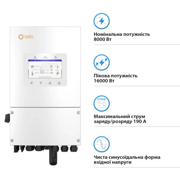 Картинка - Гибридный инвертор Solis S6-EH1P8K-L-PLUS