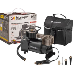 Компрессор автомобильный Huragan с автостопом H0400