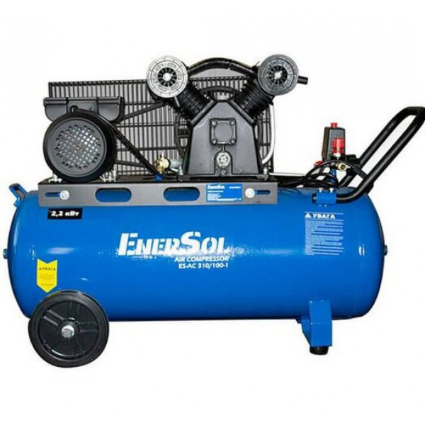 Картинка - Компрессор воздушный с ременным приводом ENERSOL ES-AC310-100-1