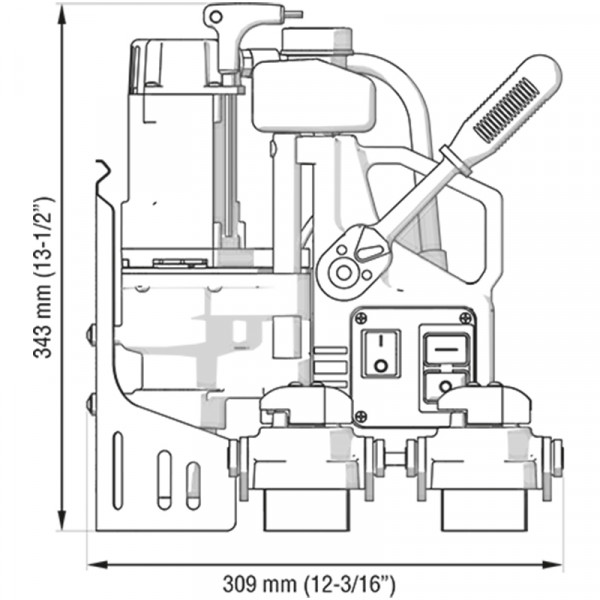 Картинка - Дрель с поворотным магнитным основанием Promotech PRO-36 MS