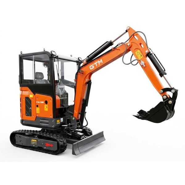 Картинка - Мини-экскаватор гусеничный GTM G-Tex 2500C (с закрытой кабиной + кондиционер)