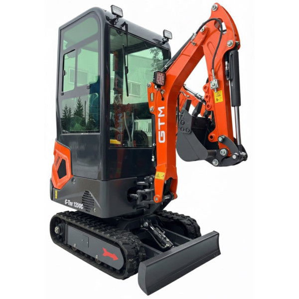 Картинка - Мини-экскаватор GTM G-Tex 1200/1.76 м (с закрытой кабиной)
