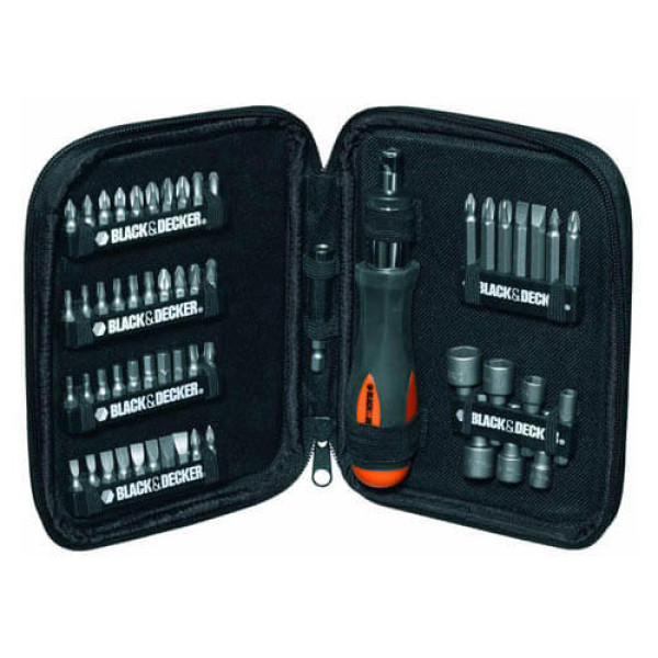 Фото - Викрутка реверсивна з комплектом біт Black+Decker A7104