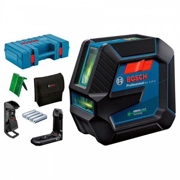 Фото - Лазерний нівелір Bosch GLL 2-15 G + LB 10 + DK 10 + кейс
