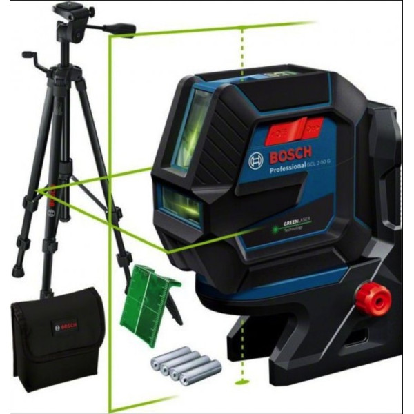 Фото - Лазерний нівелір Bosch GCL 2-50 G + RM 10 + BT 150