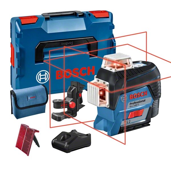 Фото - Лазерний нівелір Bosch GLL 3-80 C (12 V) + BM 1 + L-Boxx