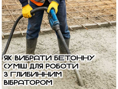 Як вибрати бетонну суміш для роботи з глибинним вібратором?
