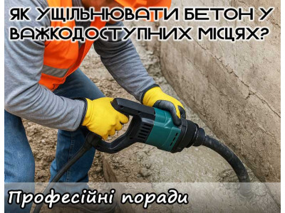 Професійні поради: як ущільнювати бетон у важкодоступних місцях