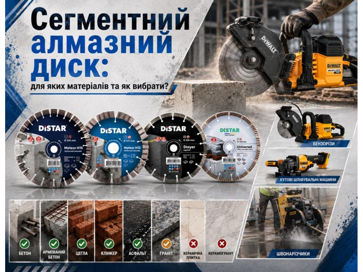 Сегментный алмазный диск: для каких материалов и как выбрать?