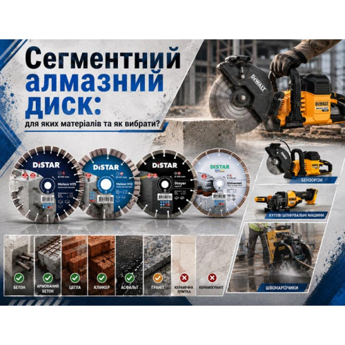 Сегментный алмазный диск: для каких материалов и как выбрать?